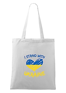 Nákupné tašky - Plátená taška "I stand with Ukraine II!" - 14401527_