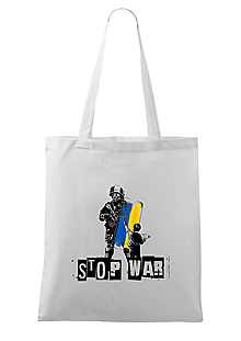 Nákupné tašky - Plátená taška "STOP WAR II" - 14401701_