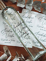 Nálepky na svadobné fľaše transparentná 1