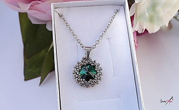 Náhrdelníky - náhrdelník SW (Emerald / nickel) - 14410085_