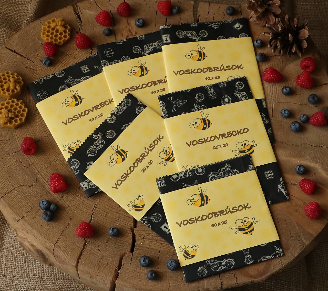 Sada voskovaných vreciek a obrúskov motorky