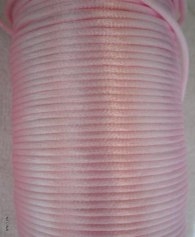 Saténová šnúra 2mm-1m (ružová najsvetlejšia)