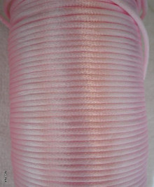 Galantéria - Saténová šnúra 2mm-1m (ružová najsvetlejšia) - 2598356_