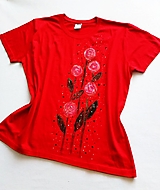 Ruže ... 2XL maľované tričko