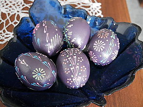 Dekorácie - klasické vajíčka maľované voskom - 14414538_