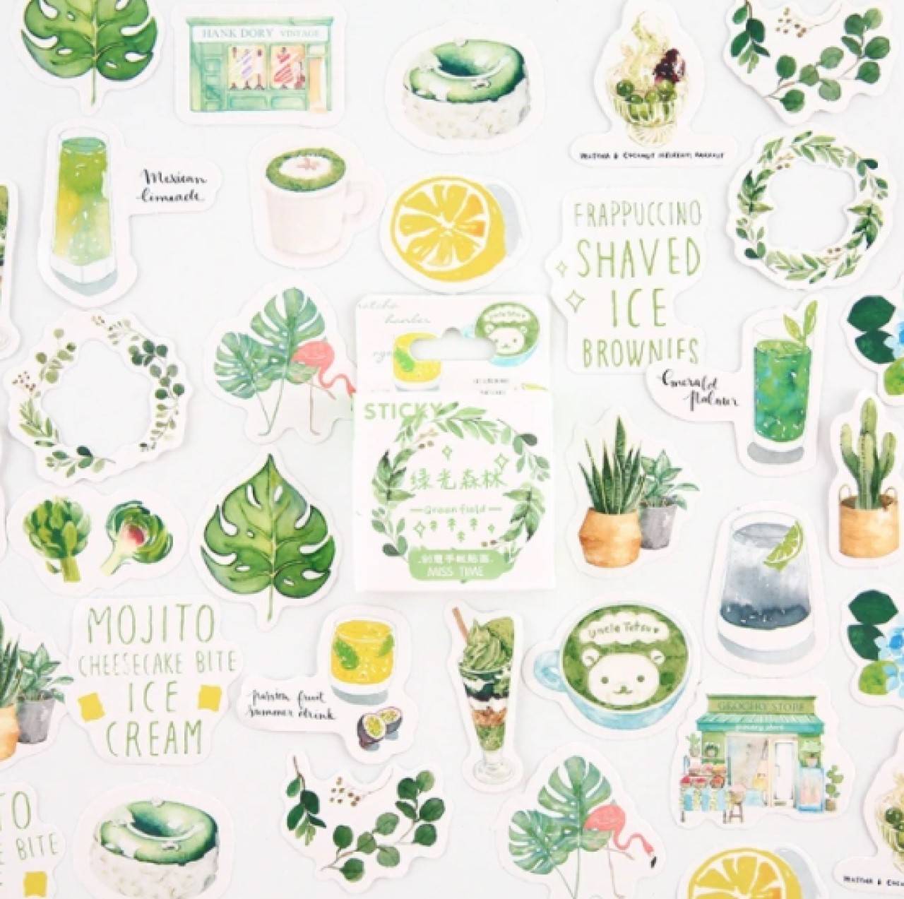 NA104 Krabička nálepiek - kvety 45 kusov