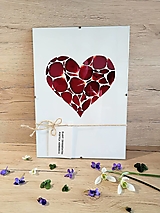 Obrazy - Srdce z lupienkov ruží - Poetica herbarica - 14414201_