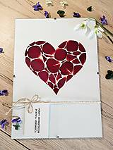 Obrazy - Srdce z lupienkov ruží - Poetica herbarica - 14414203_