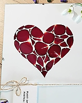 Obrazy - Srdce z lupienkov ruží - Poetica herbarica - 14414204_