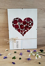 Obrazy - Srdce z lupienkov ruží - Poetica herbarica - 14414205_