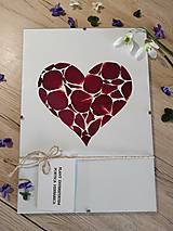 Obrazy - Srdce z lupienkov ruží - Poetica herbarica - 14414207_