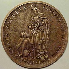 Sochy - Bronzová medaila sv. Alžbeta Uhorská. - 14416069_