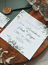 Papiernictvo - Svadobné oznámenie 162 štvrocové greenery (pozvánka k stolu nad 51 kusov) - 14417807_