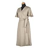 Šaty - ALENA - zavinovacie ľanové šaty "RôZNE FARBY" - 14418329_