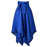 Sukne - LINA - ľanová asymetrická sukňa s výraznou viazačkou "RôZNE FARBY" - 14418464_