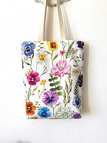Nákupné tašky - Taška Lúčne kvety veľké - 14417958_
