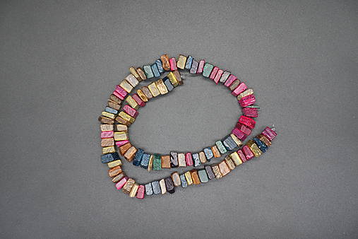 Korálky - Kokosový orech/39cm (kváder mix farby) 8x8 - 14417742_