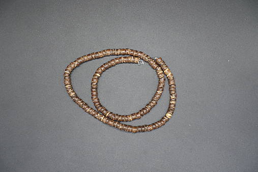 Korálky - Kokosový orech (disk) II 5-6-8-10 (5mm-130ks/39cm šnúra) - 14418662_