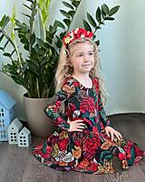 Detské oblečenie - Šaty bordové kvety - 14416940_