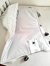 Detský textil - Deka SIMPLE grey s mackom 65x95cm - 14420149_