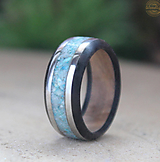 Prstene - Prírodný prsteň s oceľovými a jadeitovým kameňmi - 14421889_
