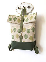 Batohy - Rolltop batoh listy zelené - 14420387_