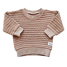 Detské oblečenie - Bio pulover v hnedej farbe - 14421500_