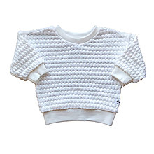 Detské oblečenie - Bio pulover v bielej farbe - 14421518_