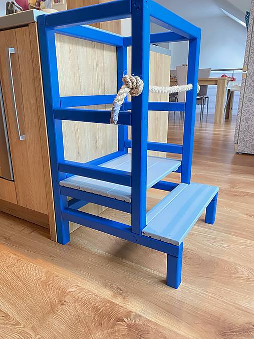 Hračky - Učiaca veža  (Tmavomodrá - svetlo modrá) - 14420743_