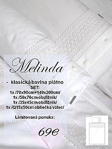Úžitkový textil - Posteľná bielizeň MELINDA set - 14422531_