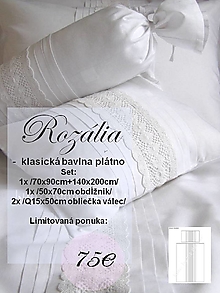 Úžitkový textil - Posteľná bielizeň ROZALIA set - 14422551_