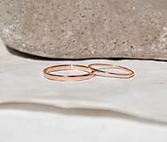 Prstene - Obrúčky ultra úzke ružové - 14423937_