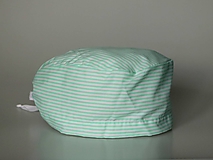 Čiapky, čelenky, klobúky - Dizajnová operačná / chirurgická čiapka pásik zelený - 14424939_