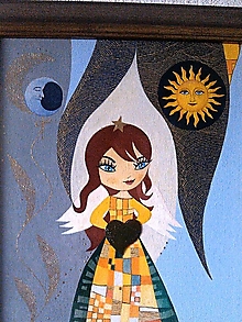 Obrazy - Anjel... "a´la Klimt" - 14425152_