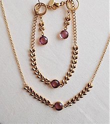 Sady šperkov - Efektný minimalizmus II. (Ružové kamienky) - 14423527_