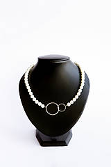 Náhrdelníky - shell perlový náhrdelník - double karma - 14423435_