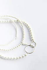 Náhrdelníky - shell perlový náhrdelník - Malý princ - ruža - 14423549_