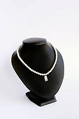 Náhrdelníky - shell perlový náhrdelník - Malý princ - ruža - 14423551_