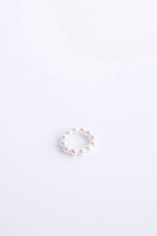 minimalistický perlový prsteň - shell perly