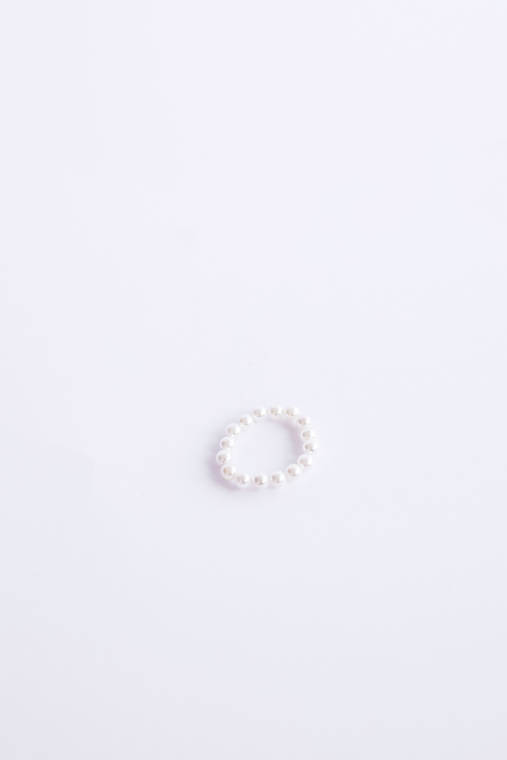 minimalistický perlový prsteň - shell perly