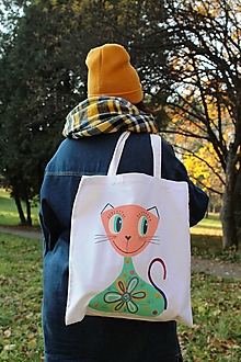 Nákupné tašky - taška s mačičkou - 14425711_