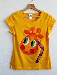 Topy, tričká, tielka - žirafkové tričko - 14425904_
