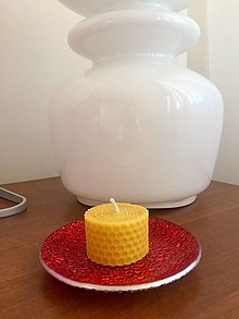 Sviečky - Čajová sviečka z včelieho vosku (Žltá) - 14424043_