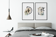 Grafika - Art Print| Bambus a abstraktné tvary| 01 - 14423355_