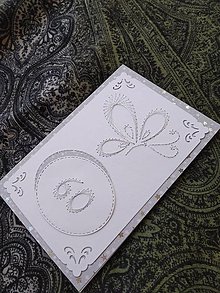 Papiernictvo - Magic card motýľ výročie (Strieborná) - 14422967_