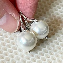 Náušnice - Mother Of Pearl Earrings AG925 / Strieborné náušnice s perlami z mušlí - 14427157_