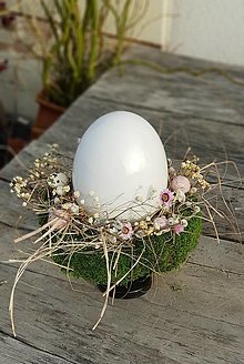 Dekorácie - Vajíčko v hniezde - 14426431_
