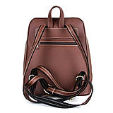 Batohy - Štýlový dámsky kožený ruksak z prírodnej kože v hnedej farbe - 14427467_