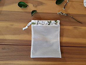 Úžitkový textil - Bavlněné odličovací tampony - louka (pytlíček na praní) - 14426298_