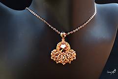 Sady šperkov - súprava SW rose gold vejáriky - 14431699_